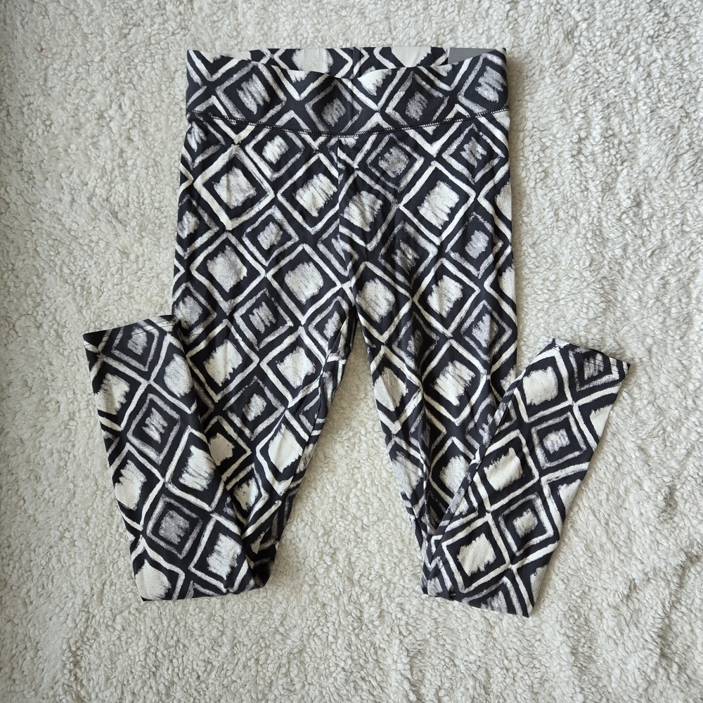 Aerie Black and White Women's Geometric Hi-Rise Leggings Yoga NWT